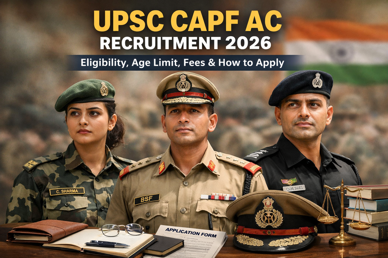 UPSC CAPF AC Recruitment 2026 – Eligibility, Age Limit, Fees & How to Apply