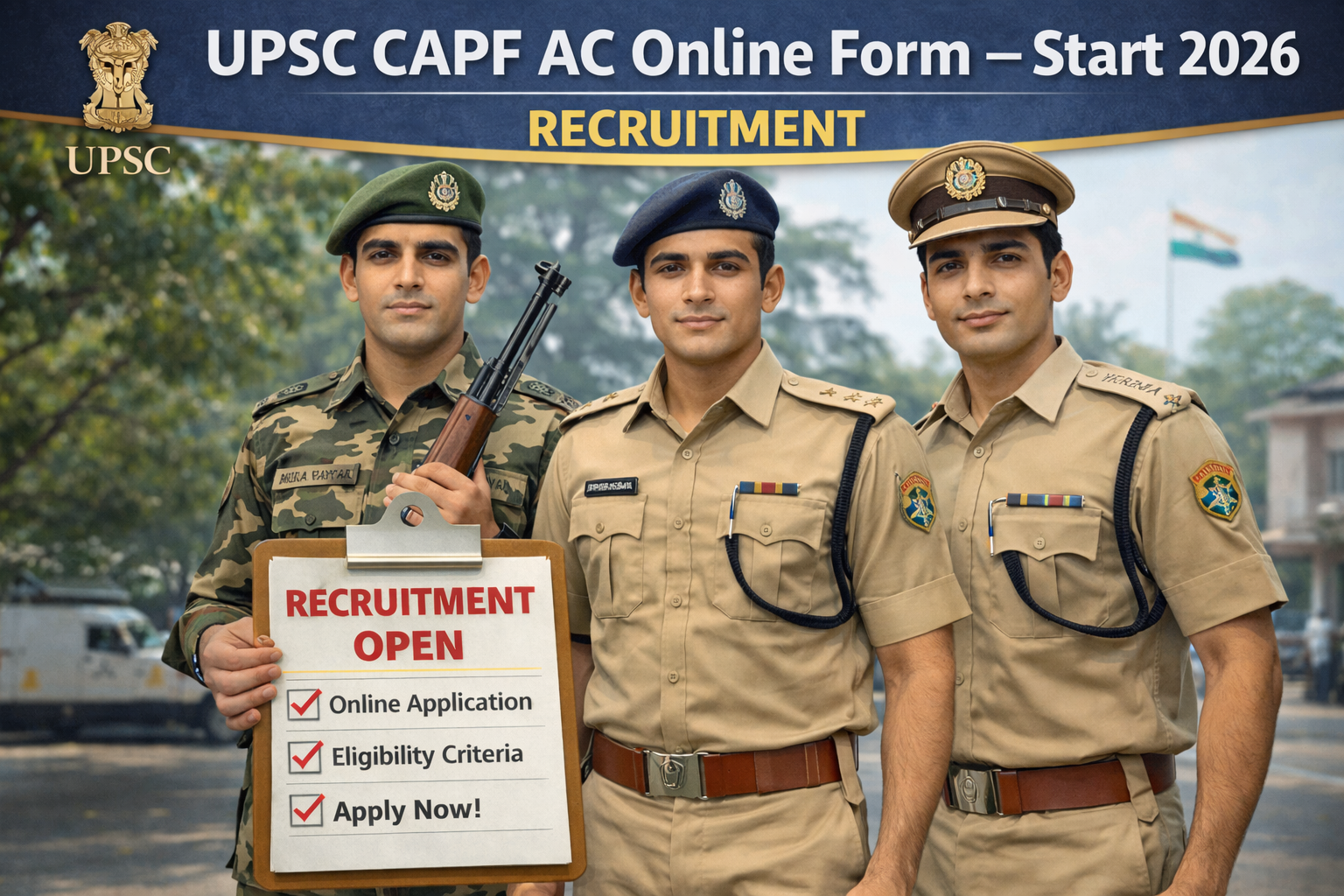 UPSC CAPF AC Online Form – Start 2026 Recruitment