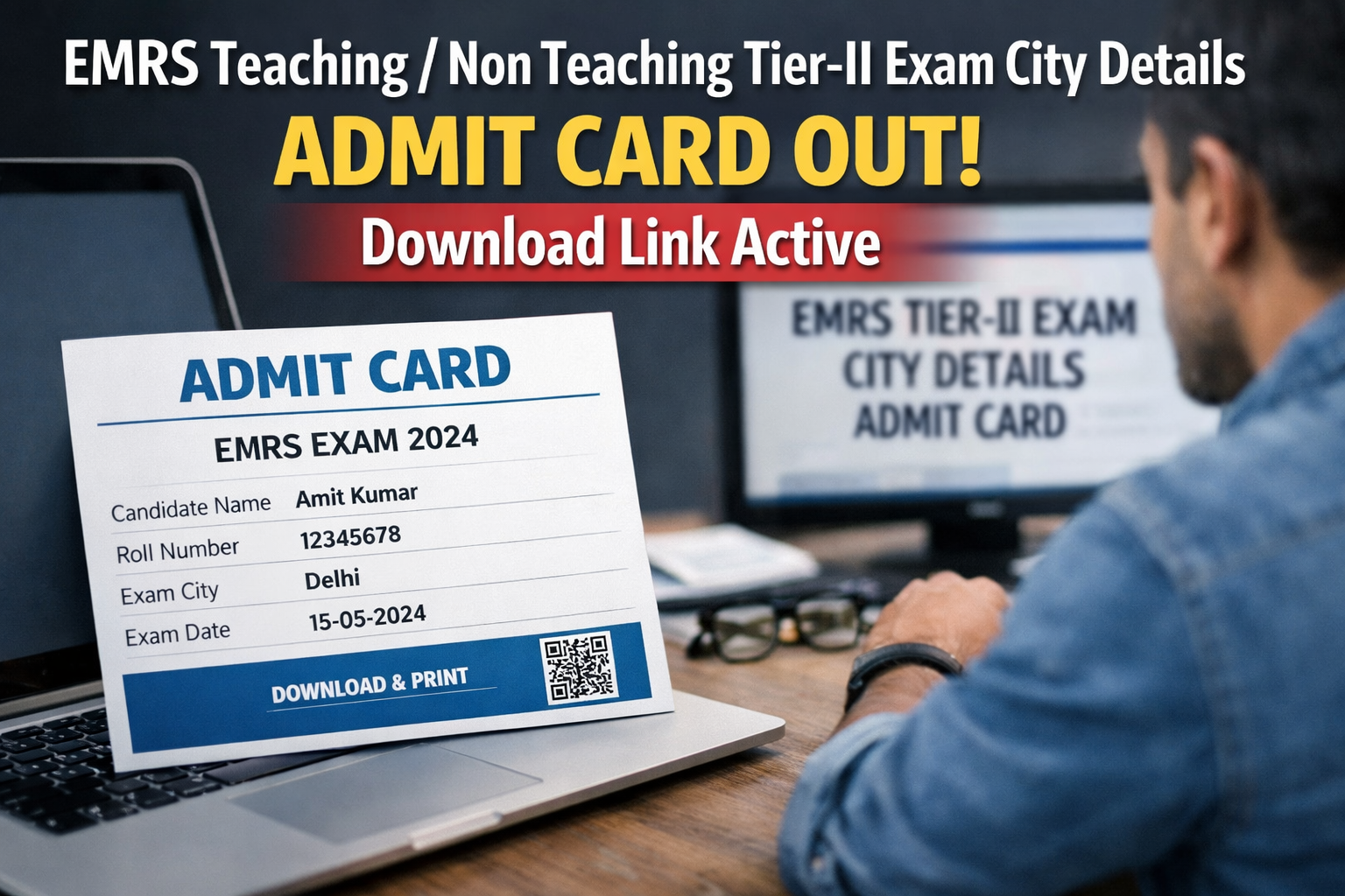 EMRS Teaching/ Non Teaching Tier-II Exam City Details Admit Card Out | Download Link Active