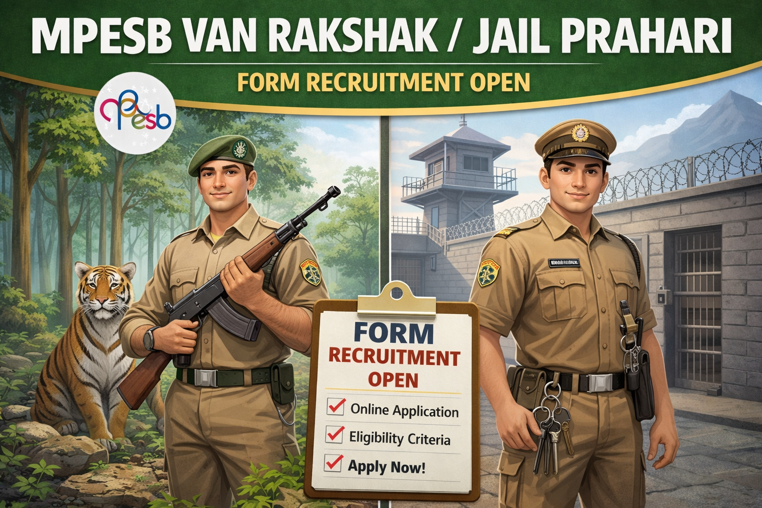 MPESB Van Rakshak / Jail Prahari Form Recruitment Open