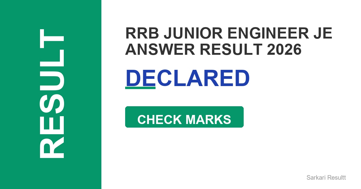 RRB Junior Engineer JE Answer Key 2026 – Download PDF, Correct Answers & Cutoff Marks
