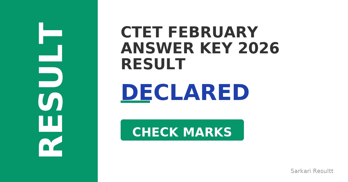 CTET February Answer Key 2026 – Download PDF, Correct Answers & Cutoff Marks
