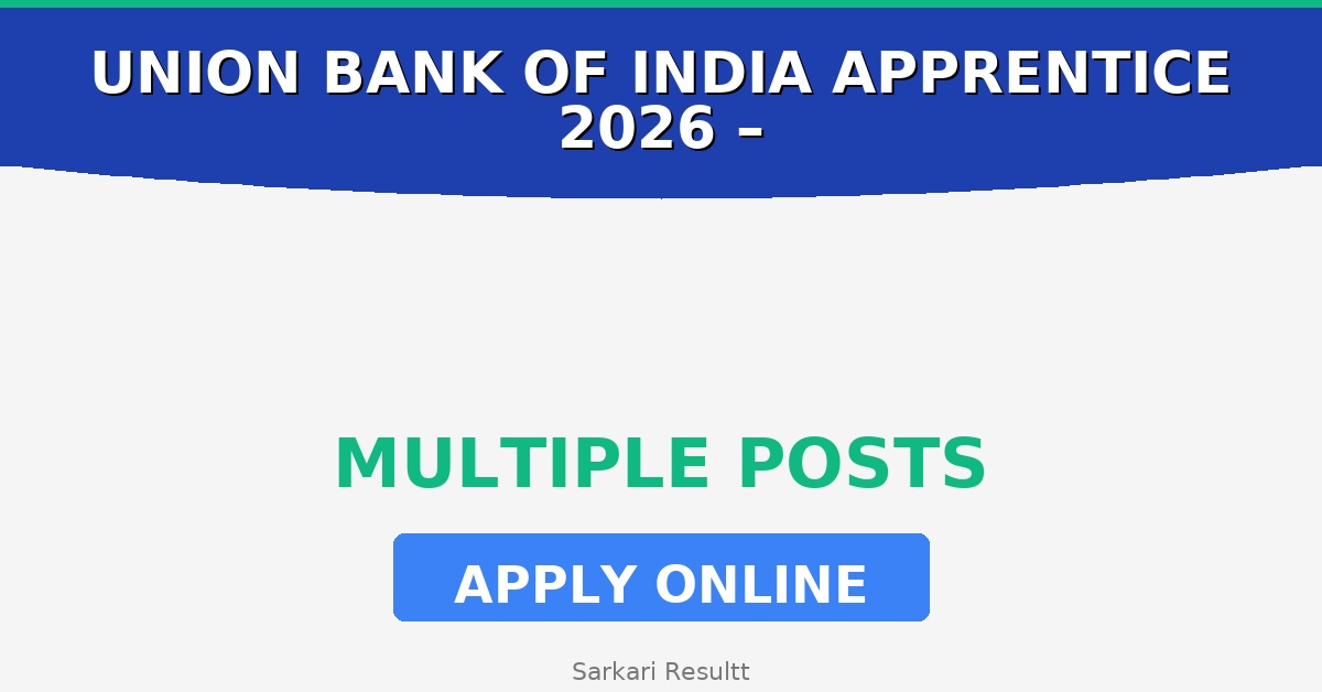 Union Bank of India Apprentice Recruitment 2026 – Eligibility, Age Limit, Fees & How to Apply