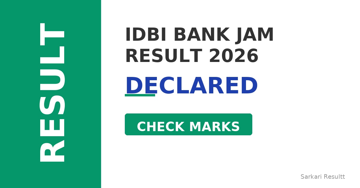 IDBI Bank JAM Result 2026 – Declared, Check Marks, Download Score Card & Cutoff